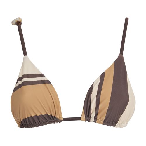 SIR Stripe Mahogany Triangle Bikini Top Realry