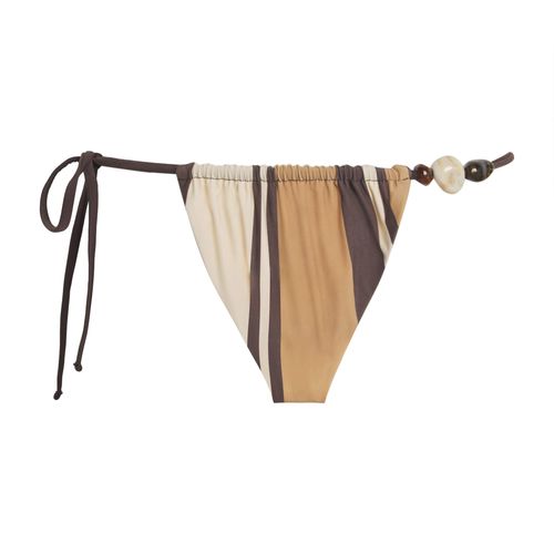SIR Stripe Mahogany String Bikini Bottoms Realry