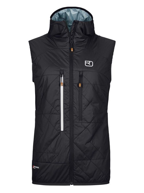 Swisswool Piz Boè quilted hooded gilet - Black