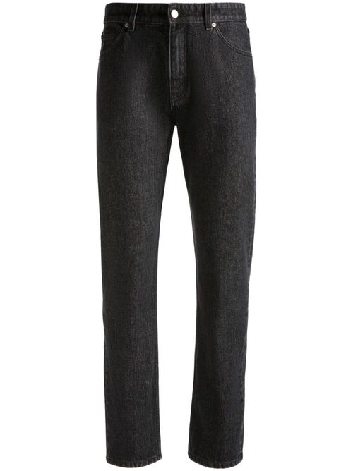 Mid-rise straight-leg jeans - Grey