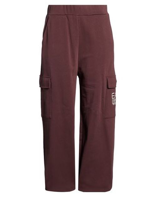Woman Pants Chocolate brown Size M Cotton, Polyester