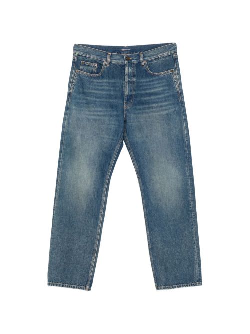 Straight-Leg Denim Jeans — Navy
