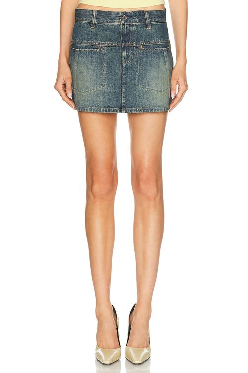 Helmut Lang Denim Mini Skirt in Tinted Vintage Blue - Blue. 24 also , 26, 27, 28, 29