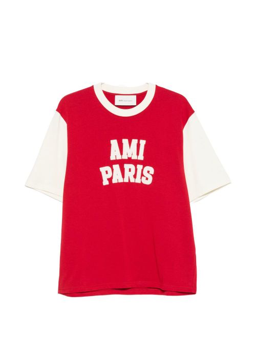 Logo-Print Cotton T-Shirt — Red