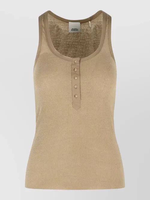 Isabel Marant - helma ribbed silk jersey tank