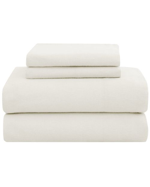 London Fog Solid Flannel Sheet Set