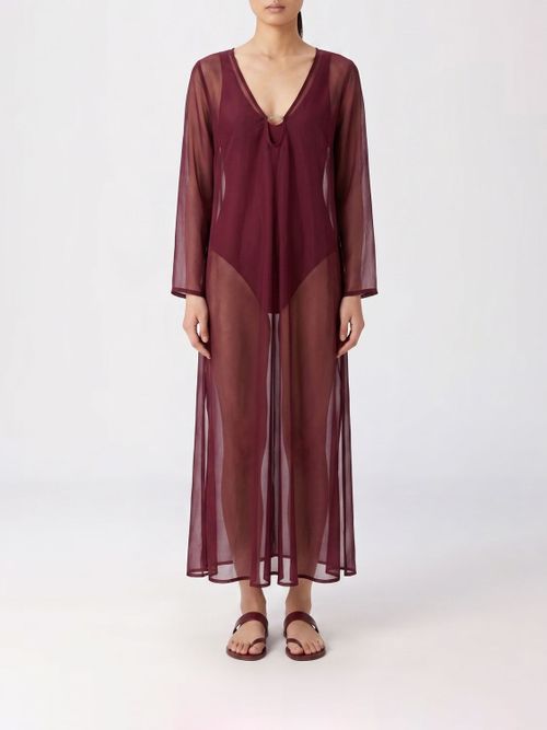 Coat Woman color Burgundy