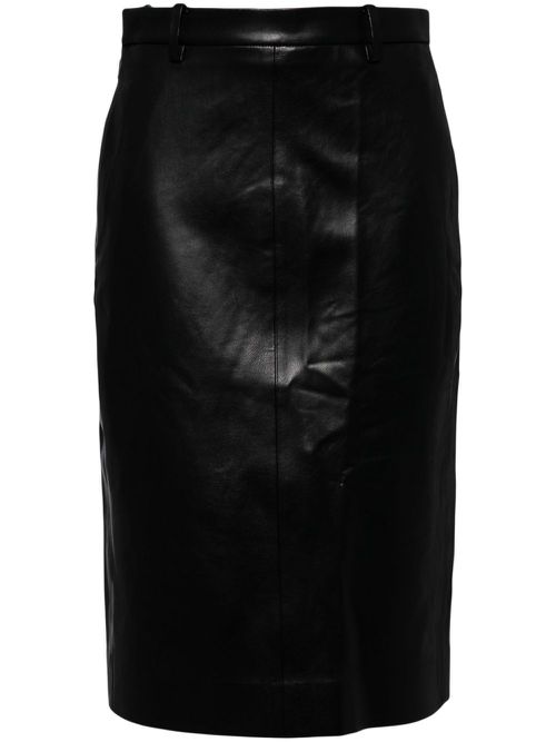 Mid-length waist skirt - Black