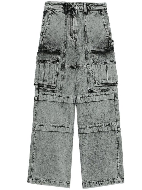 Mid-rise wide-leg jeans - Grey