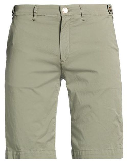 Man Shorts & Bermuda Shorts Military green Size 34 Cotton, Elastane