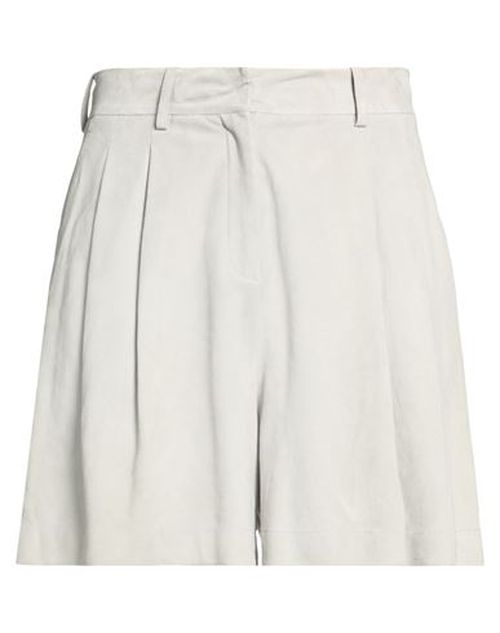 Woman Shorts & Bermuda Shorts Grey Size 4 Leather