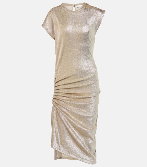 Rabanne Asymmetric draped midi dress