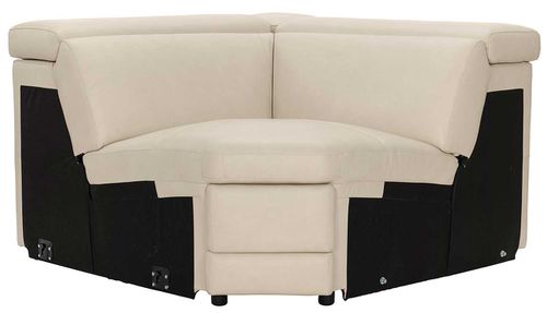 Wedge Lioni in Cream Leather Finish