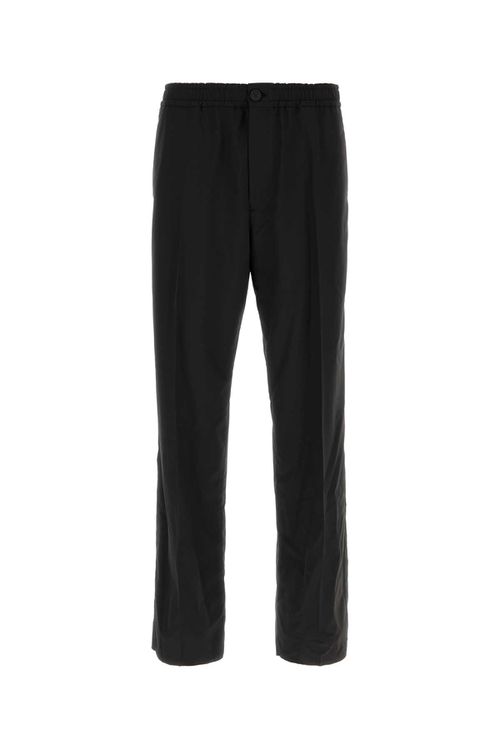Black Wool Blend Pant