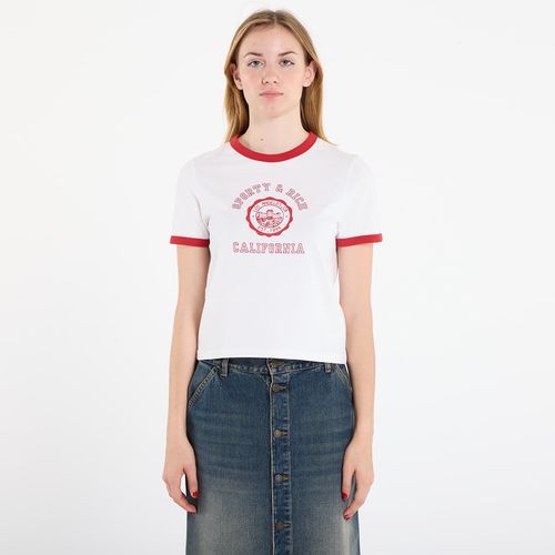 T-shirt Sporty & Rich California Emblem Ringer Tee White/ Ruby