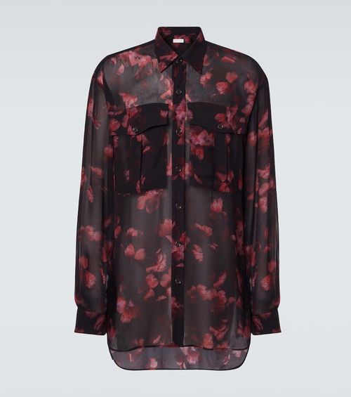 Sheer floral shirt