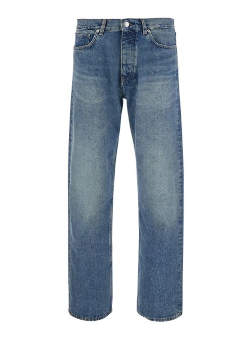 Five-Pocket Cotton Jeans — Blue