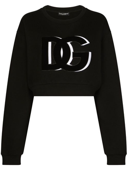 DG Logo cropped sweatshirt - Black