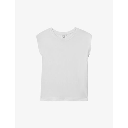 Womens White Morgan Capped-sleeve Cotton T-shirt
