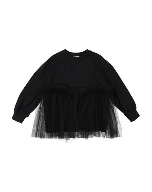 Kid Girl Sweatshirt Black Size 10 Cotton, Elastane, Polyamide