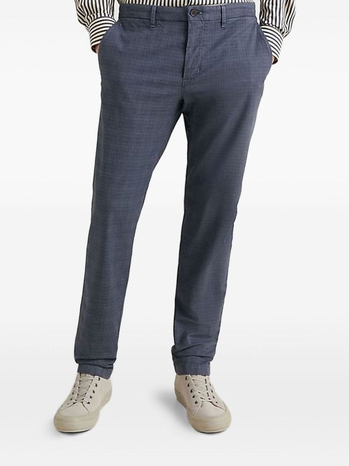 Checked slim-fit trousers - Blue