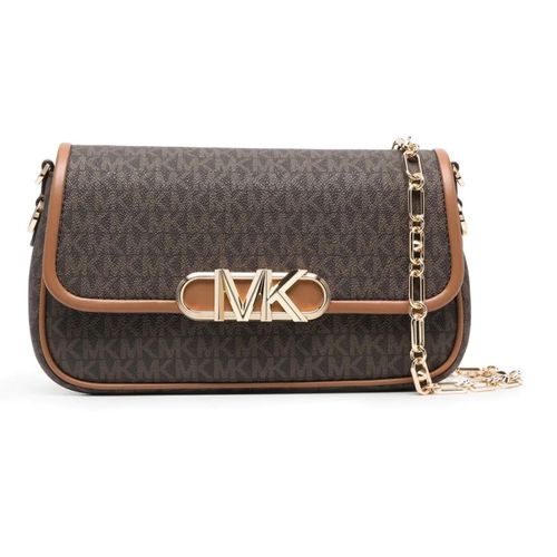 Ladies Monogram-Pattern Logo-Plaque Bag