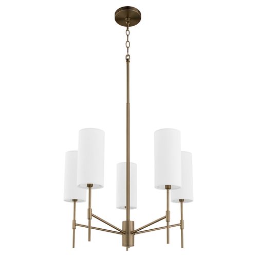 Dark Brass Five Light Chandelier from the Hamilton Collection