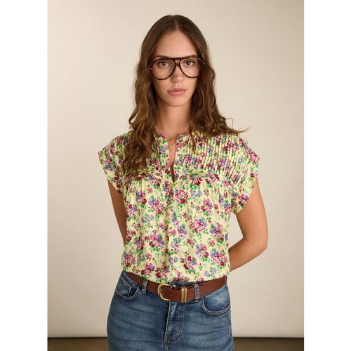 Gia Satin Cap Sleeve Blouse - | | / Butter Flora
