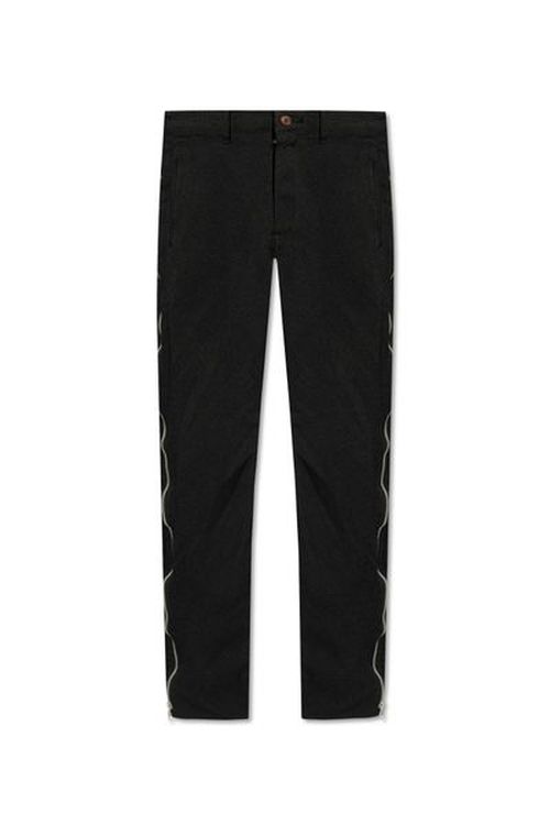 Black Comme des Garçons Side Zip Detailed Trousers