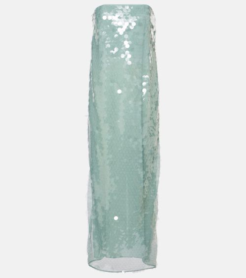 Casey sequined strapless maxi dress