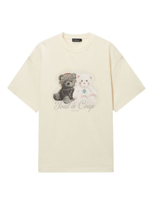 Tout a coup logo-print T-Shirt - Neutrals