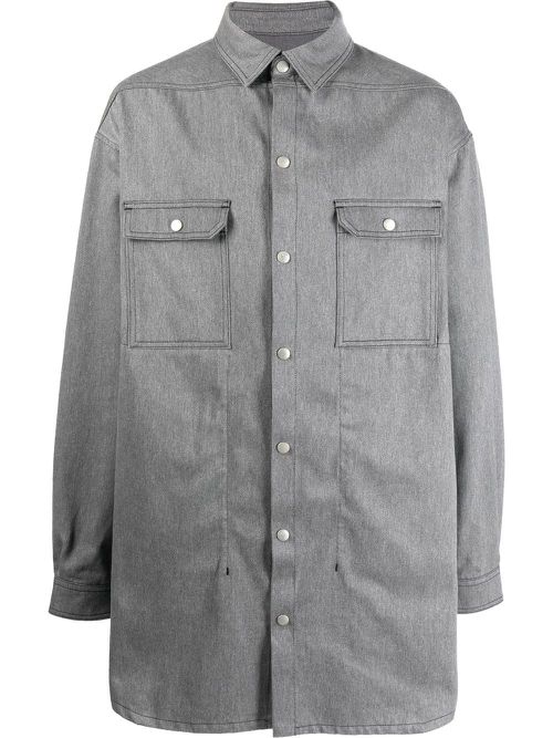 Jumbo oversized shirt coat - Grey