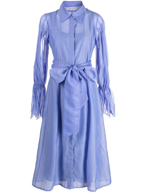 Oprah belted shirt dress - Blue