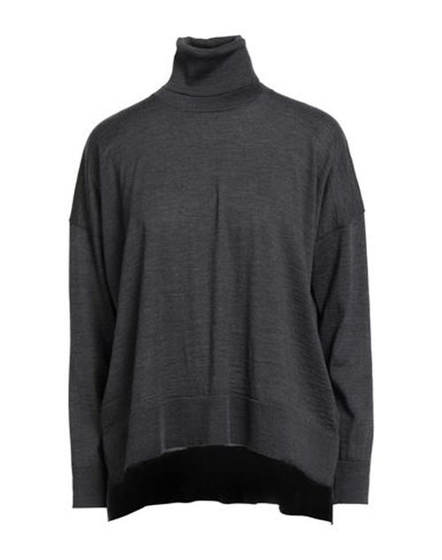 Woman Turtleneck Charcoal Size XS Merino Wool
