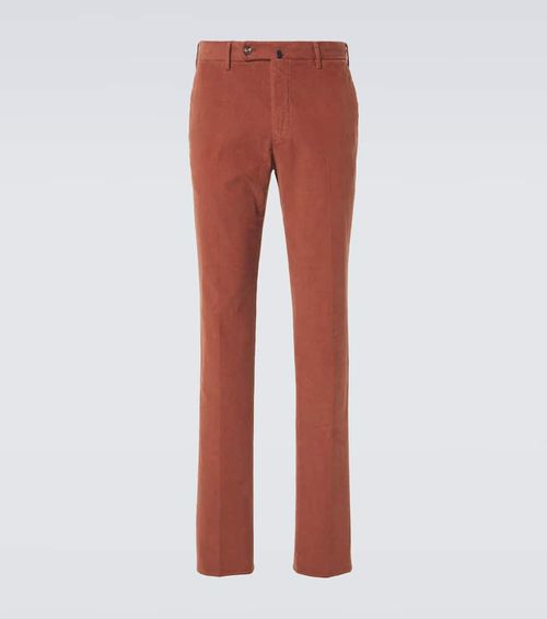 Cotton corduroy straight pants
