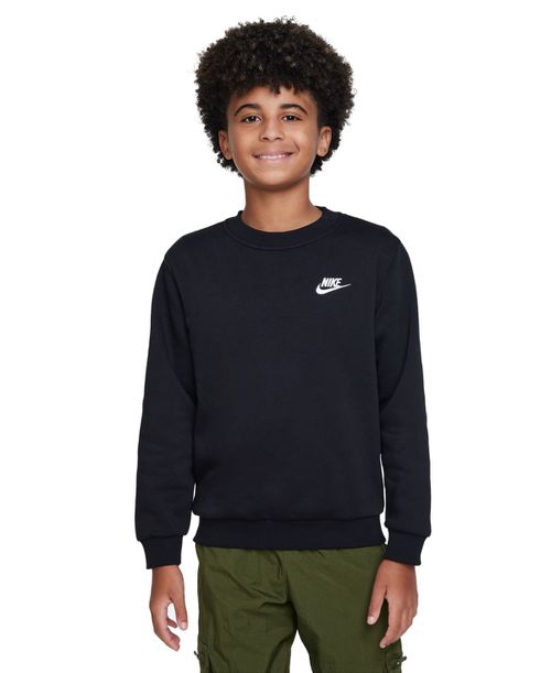 Big Kids Sportswear Club Fleece Classic-Fit Sweatshirt - Black/white