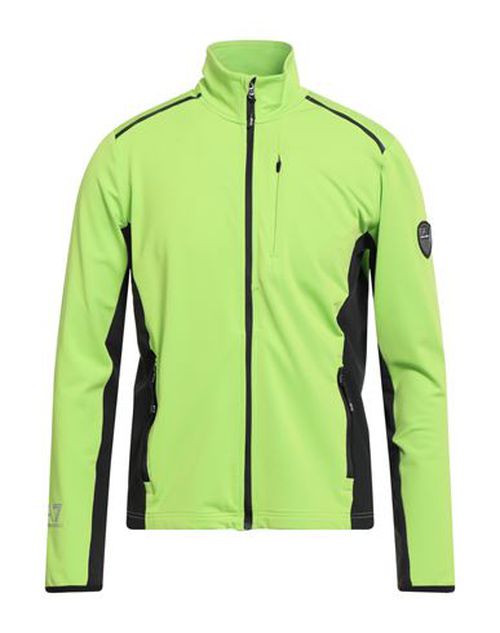 Man Sweatshirt Lime green Size XS Polyester, Elastane