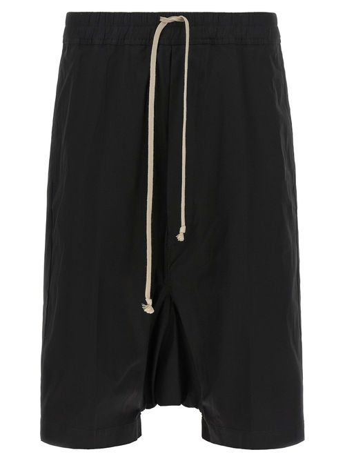 Cotton Poplin Bermuda Shorts — Black