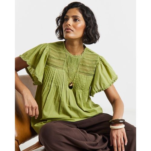 Olive Angel Sleeve Blouse
