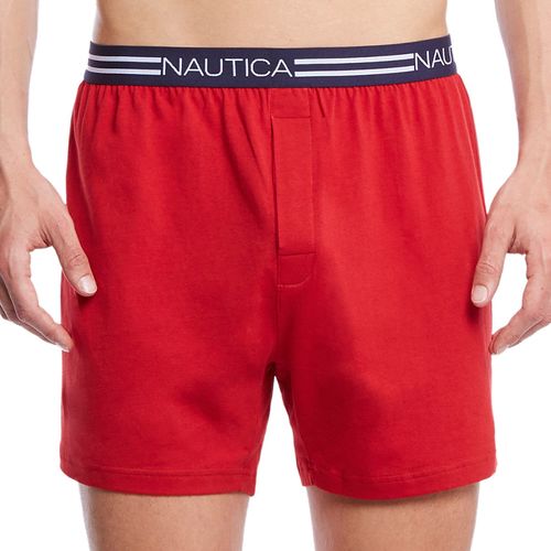Red olid Knit Boxer