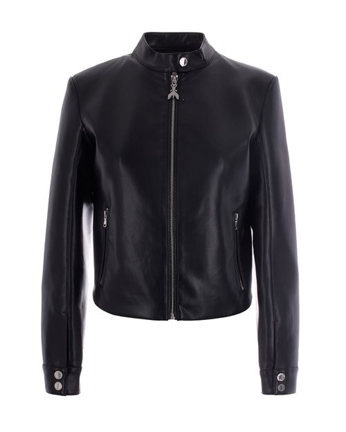 Coated Polyurethane Chiodo Jacket — Black