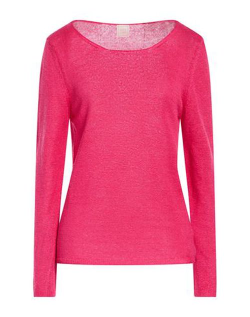 Woman Sweater Magenta Size S Linen, Silk