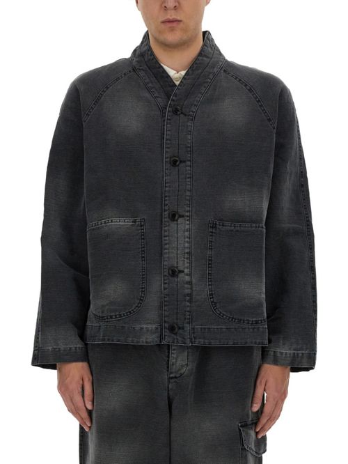 Black Solid Shawl Neck Jacket