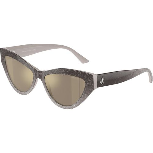 Jimmy Choo Woman Jimmy Choo JC5004 50465A Sunglasses Acetate Grey Brown Cat Eye Normal Mirror