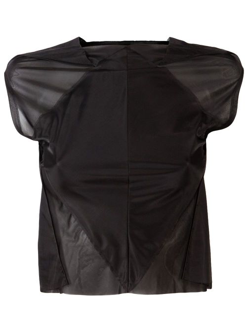 Fitted sheer top - Black