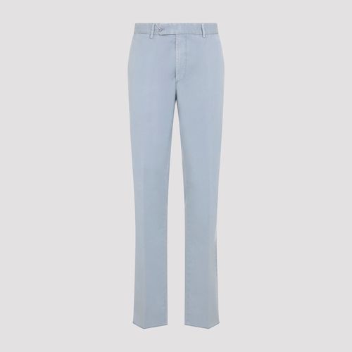 Men's Cotton Flat-Front Straight-Leg Pants