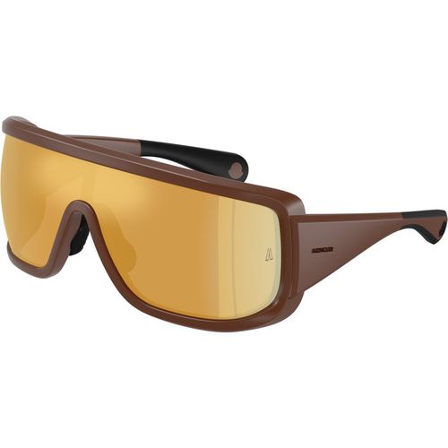 Moncler Unisex Moncler ME8003 SNOWSEEKER 50205A Gafas de sol Inyectado Marrón Marrón Cuadrada Espejo