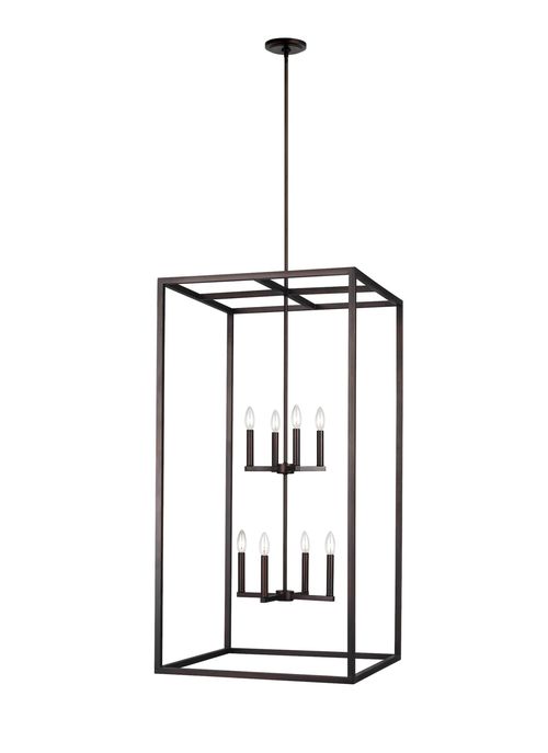 Moffet Street 8-Light Foyer Light in Bronze