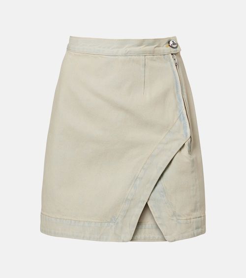 Rita faded denim miniskirt
