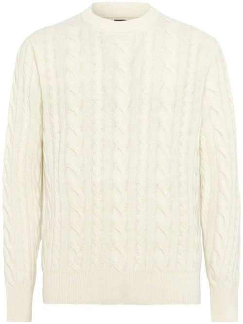 Crew-neck wool sweater - White